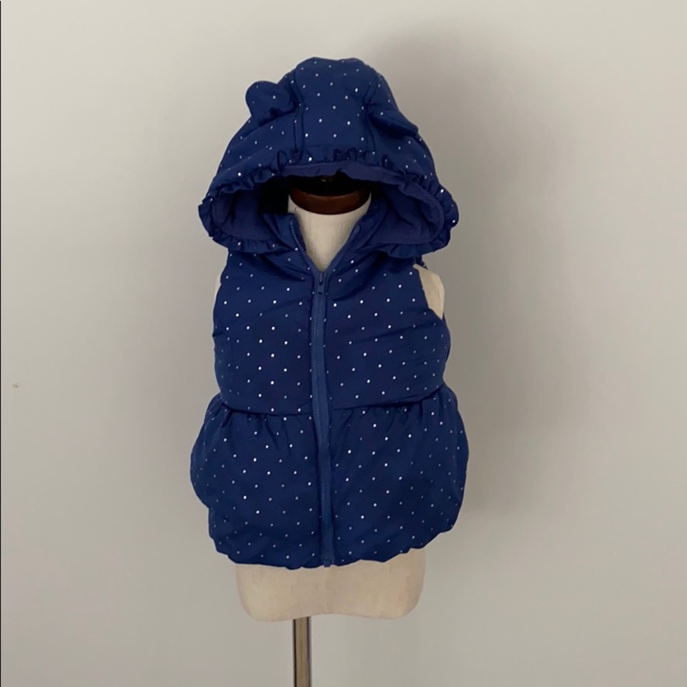 Girl’s Gymboree Puffer Vest - Size 2T - Blue / sil